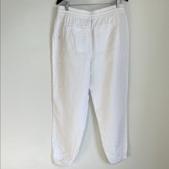 ATHLETA Retreat White Linen Jogger Size L Tall - Picture 3 of 9